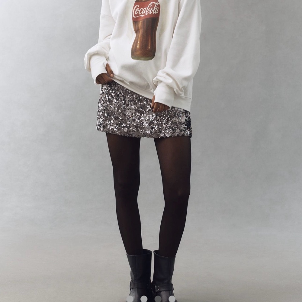 Coca-Cola White Top with Sparkling Silver Skirt